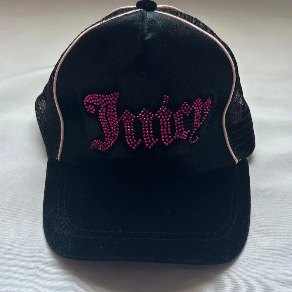 Juicy Couture  Baseball Cap Black with Pink Embellishment Kids